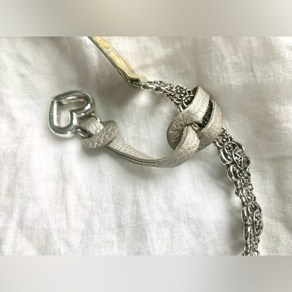 Brighton Leather Rosalie 3D Rose Flower Shoulder Handbag, Embellish Silver Strap - Picture 12 of 16